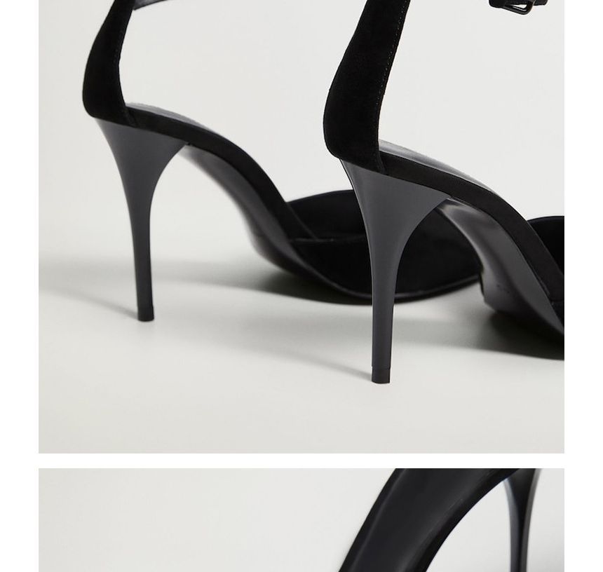 Pointed Plain High-Heel D'Orsay Pumps