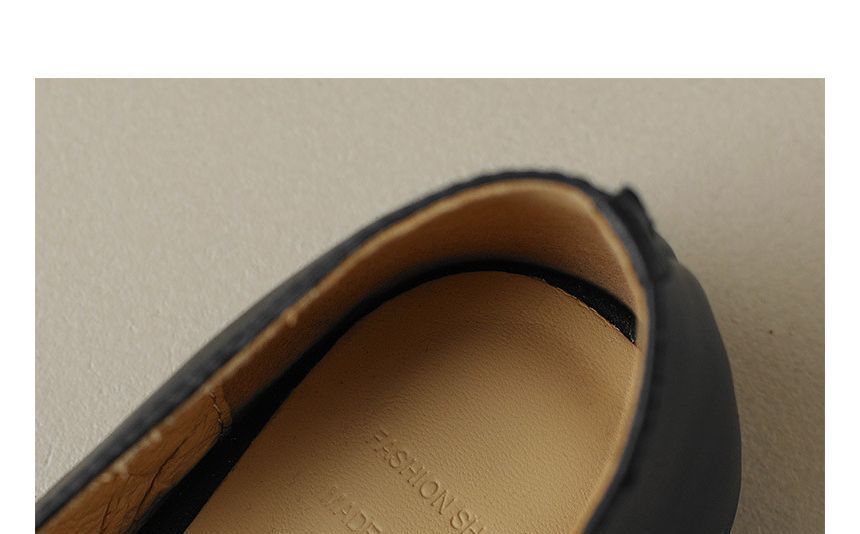 Strap Pointed Flats Buckled