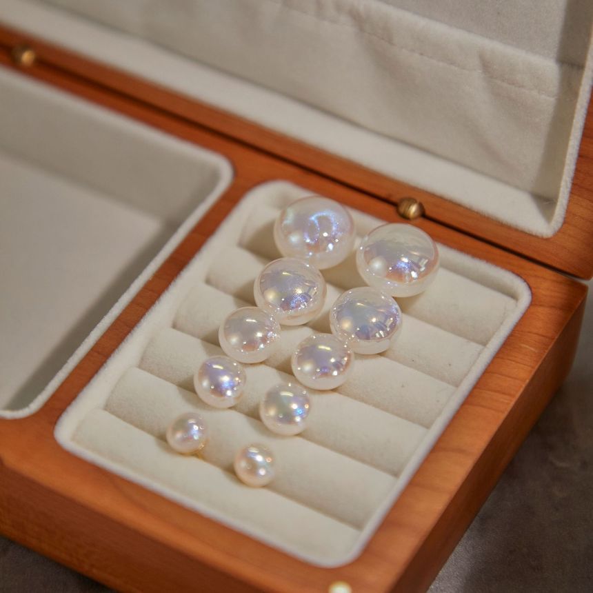 Stud Pearl Earring Faux Clip-On /