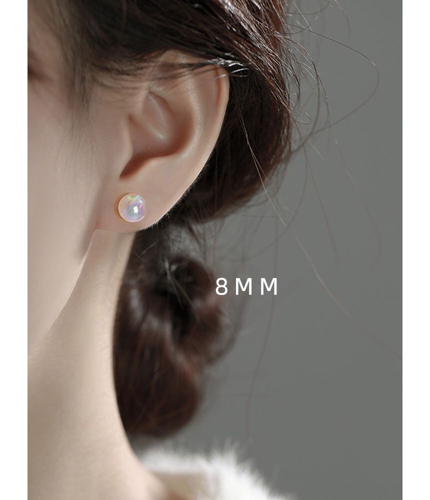 Stud Pearl Earring Faux Clip-On /