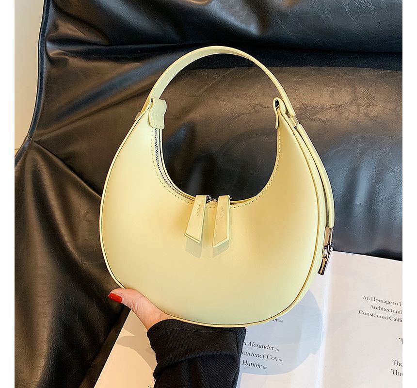 Zip Bag Faux Shoulder Leather