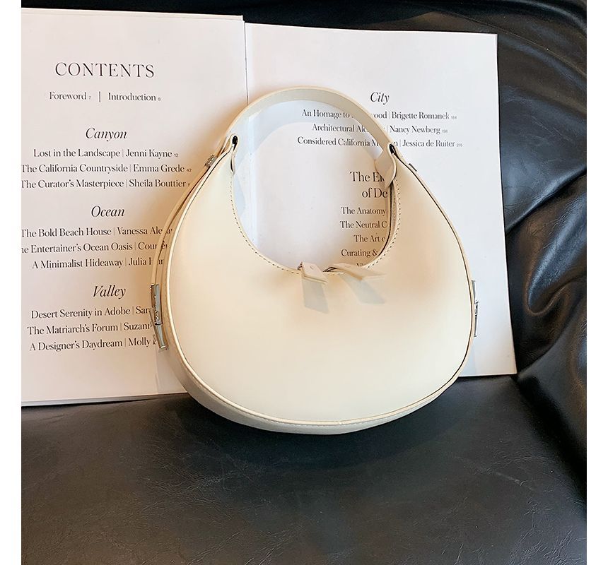 Zip Bag Faux Shoulder Leather