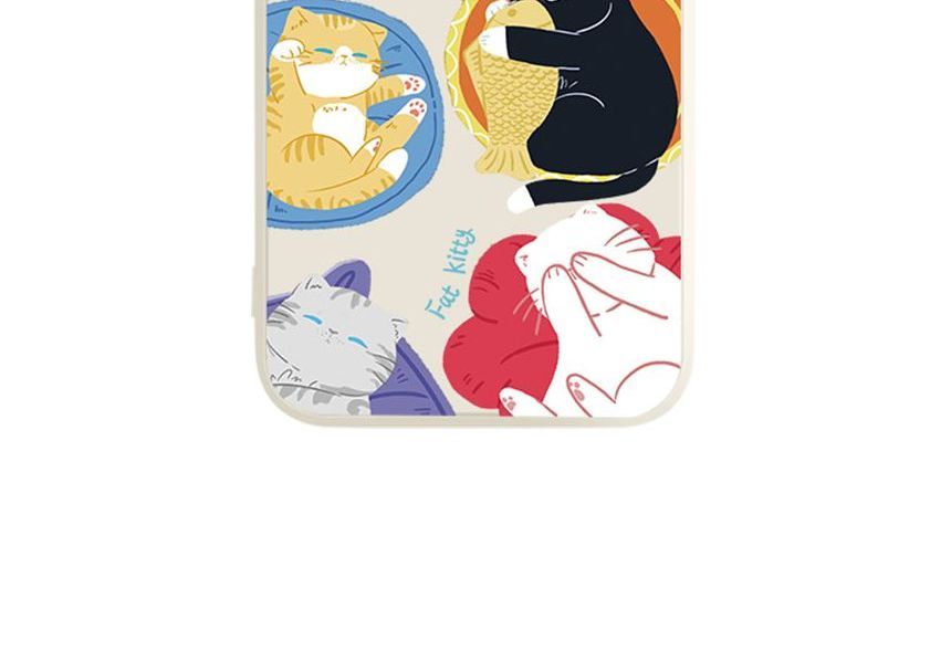 Case Sleeping Cat Print Phone