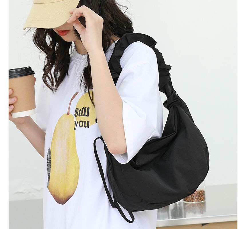 Nylon Hobo Drawstring Plain Bag