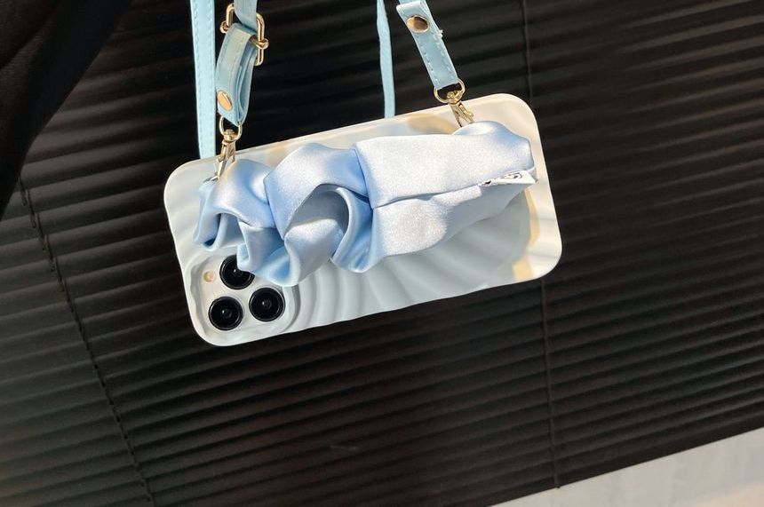 Case Shirred Strap Phone Fabric