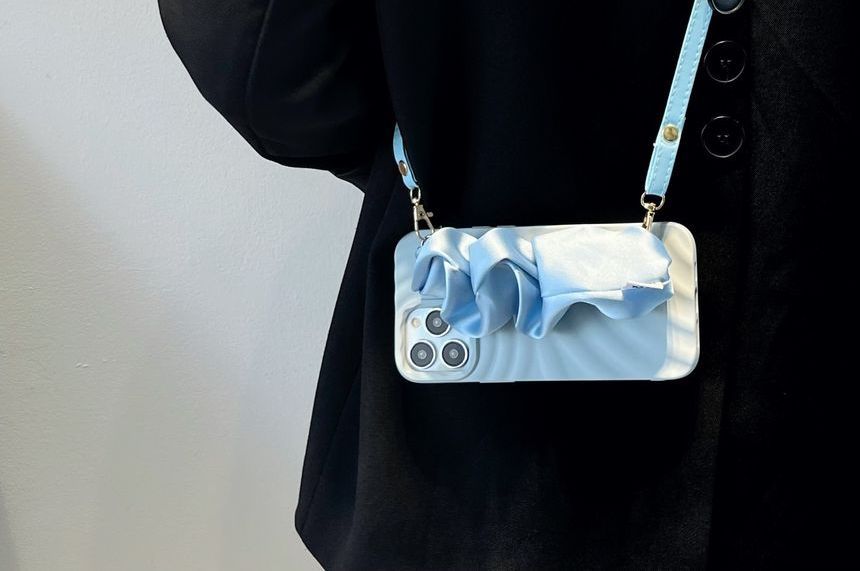 Case Shirred Strap Phone Fabric