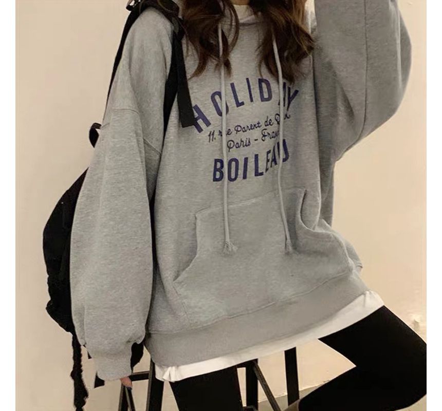 Oversized Lettering Hoodie