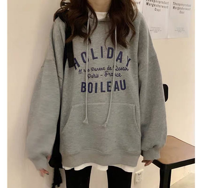Oversized Lettering Hoodie