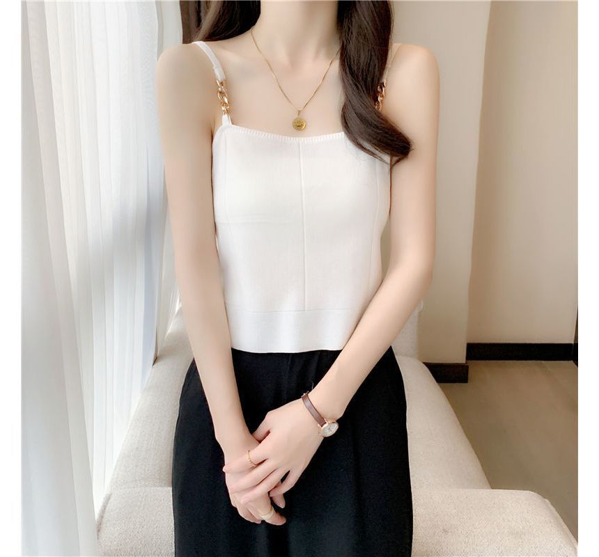 Top Chain Strap Plain Cami