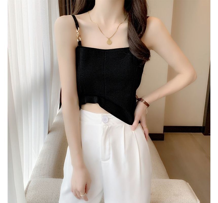 Top Chain Strap Plain Cami