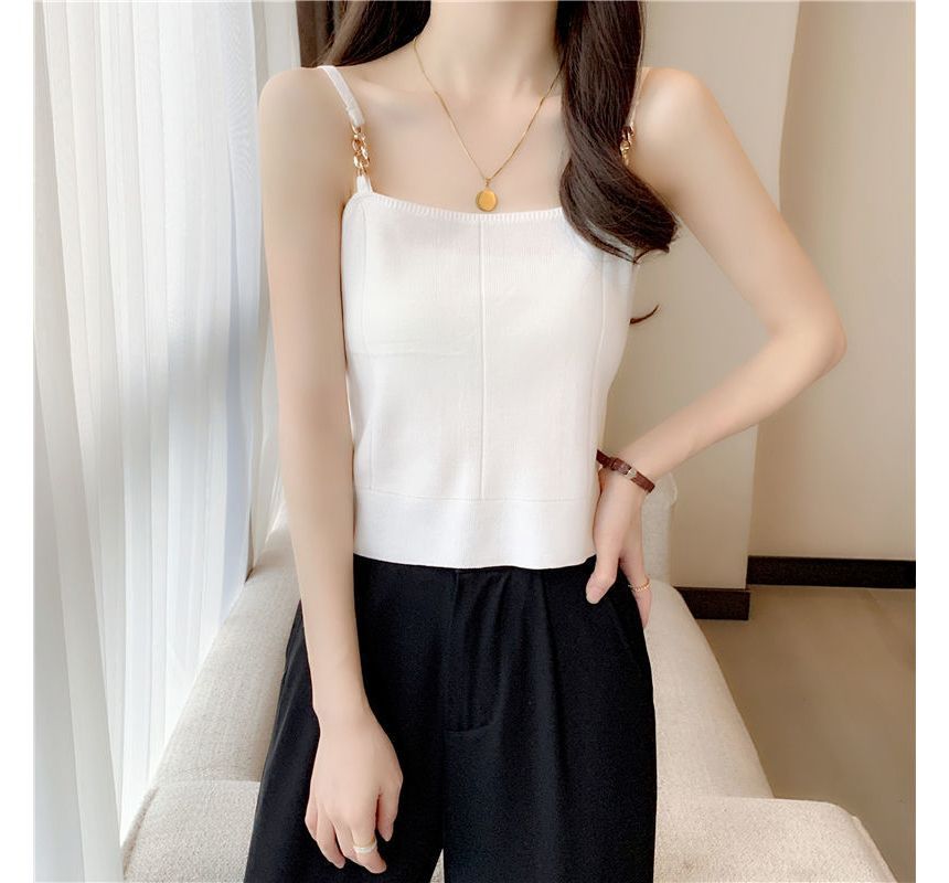 Top Chain Strap Plain Cami