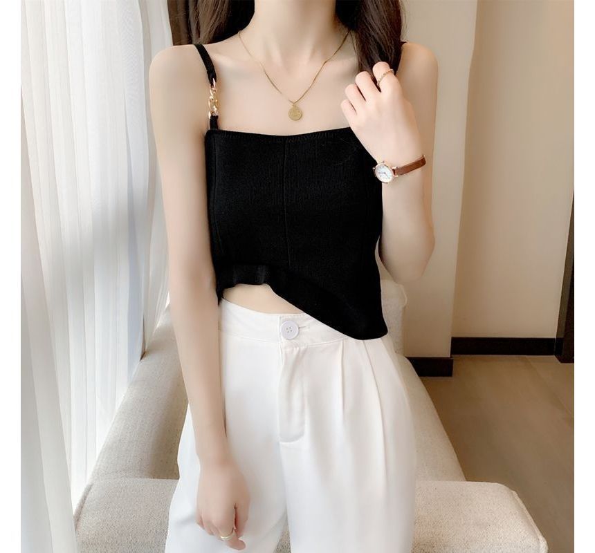 Top Chain Strap Plain Cami
