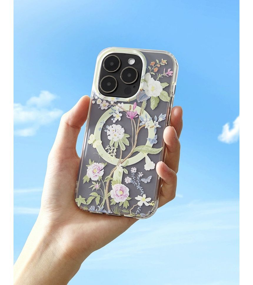 Phone MagSafe Floral Case