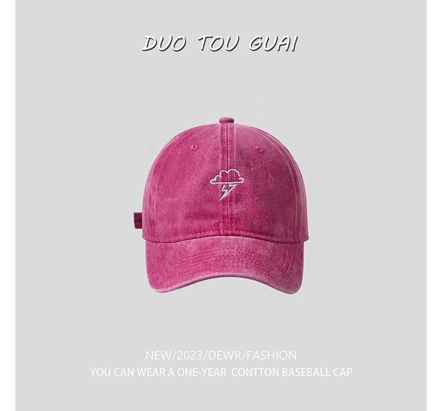 Cloud Lightning Cap Baseball Embroidered