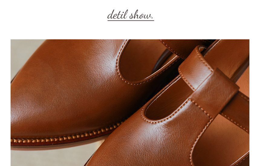 Loafers Heel Pointed Chunky