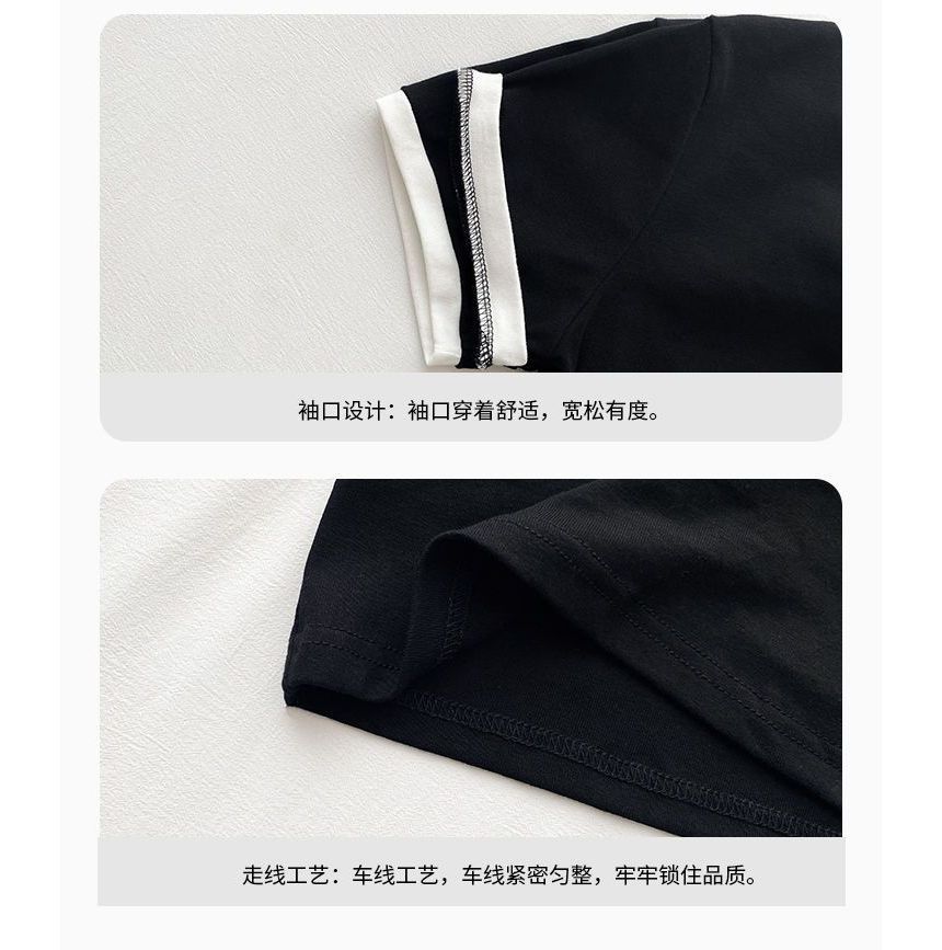 Ringer Short-Sleeve T-Shirt Neck Round