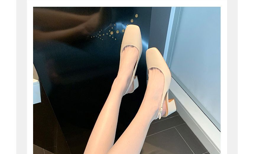 Slingback Heel Sandals Block