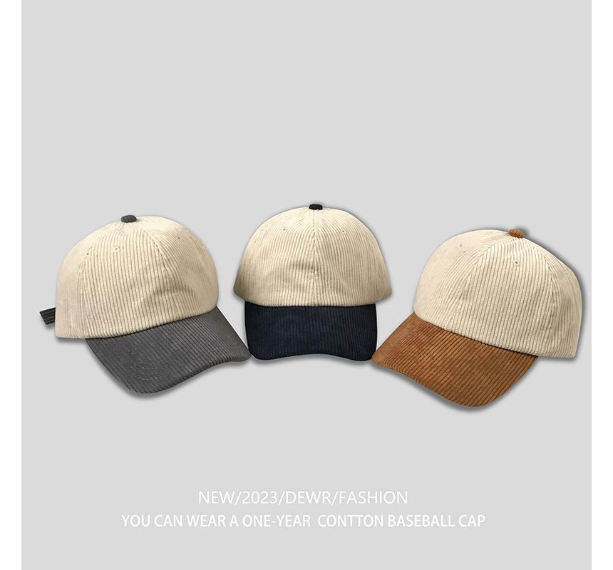 Two Cap Baseball Tone Corduroy