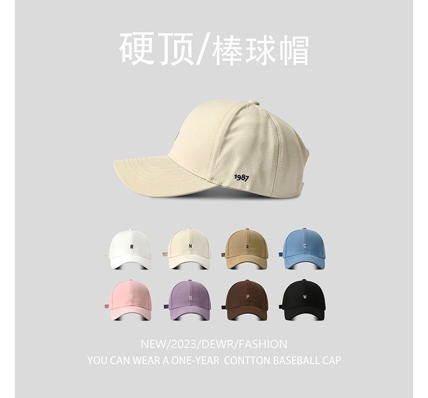 Baseball Cap Embroidered Lettering