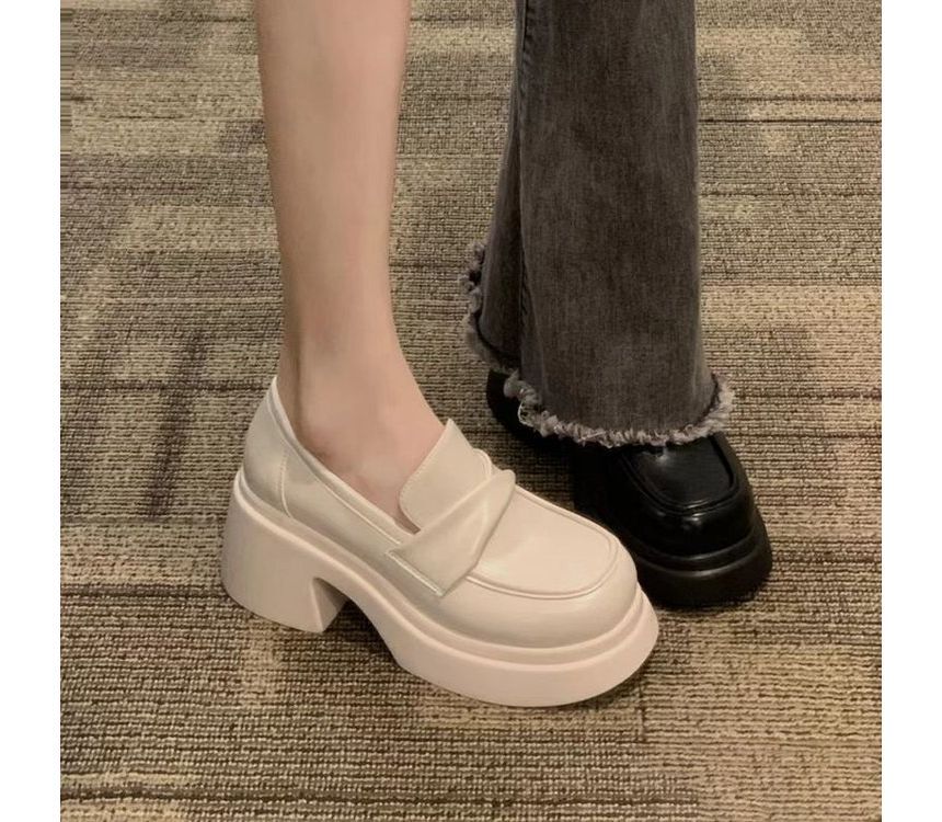 Chunky Heel Platform Loafers
