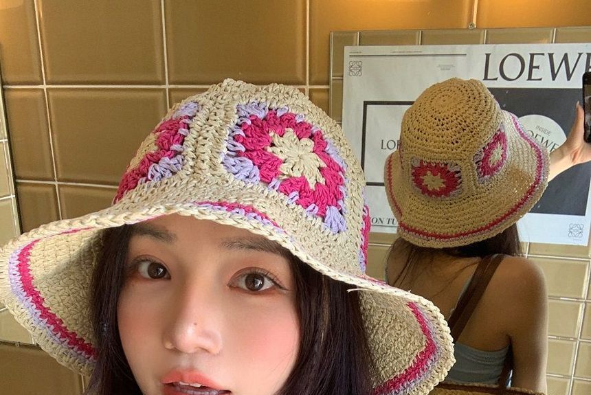Floral Straw Sun Hat