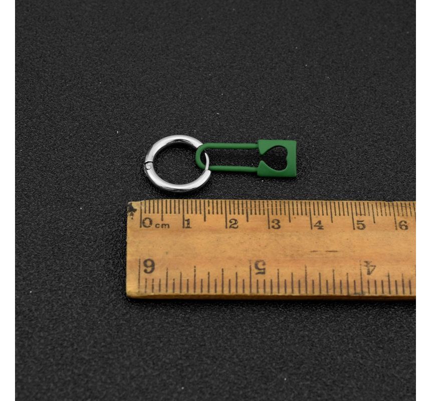 Unisex Lock Asymmetrical Stainless-Steel Dangle Earring