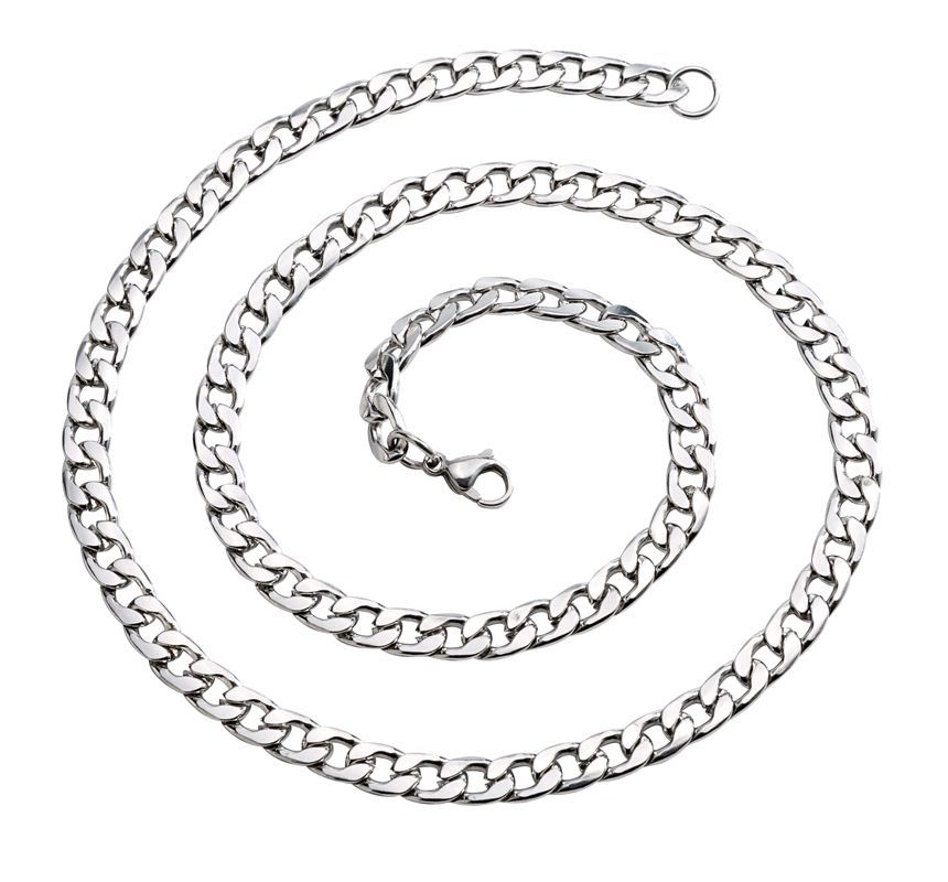 Unisex Silver-Tone Chain Necklace