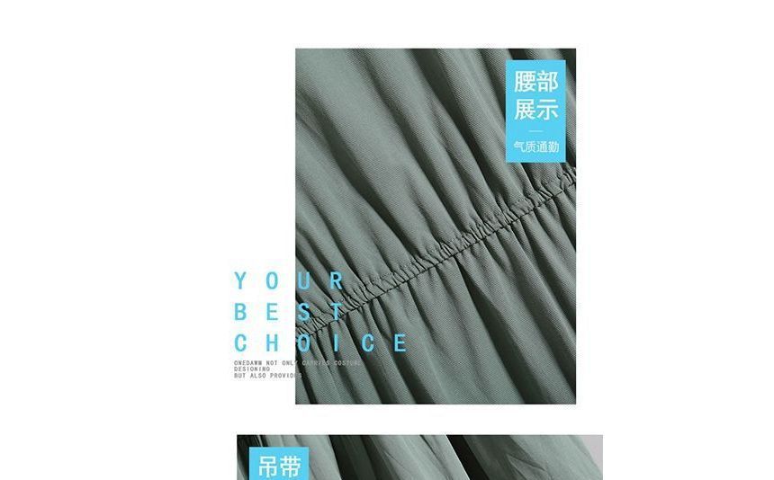 A-Line Mock Tiered Short-Sleeve Midi Two-Piece Crew Neck Dress