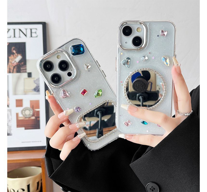 Case Mirrored Embellished Phone