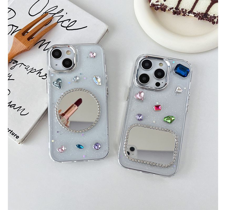 Case Mirrored Embellished Phone