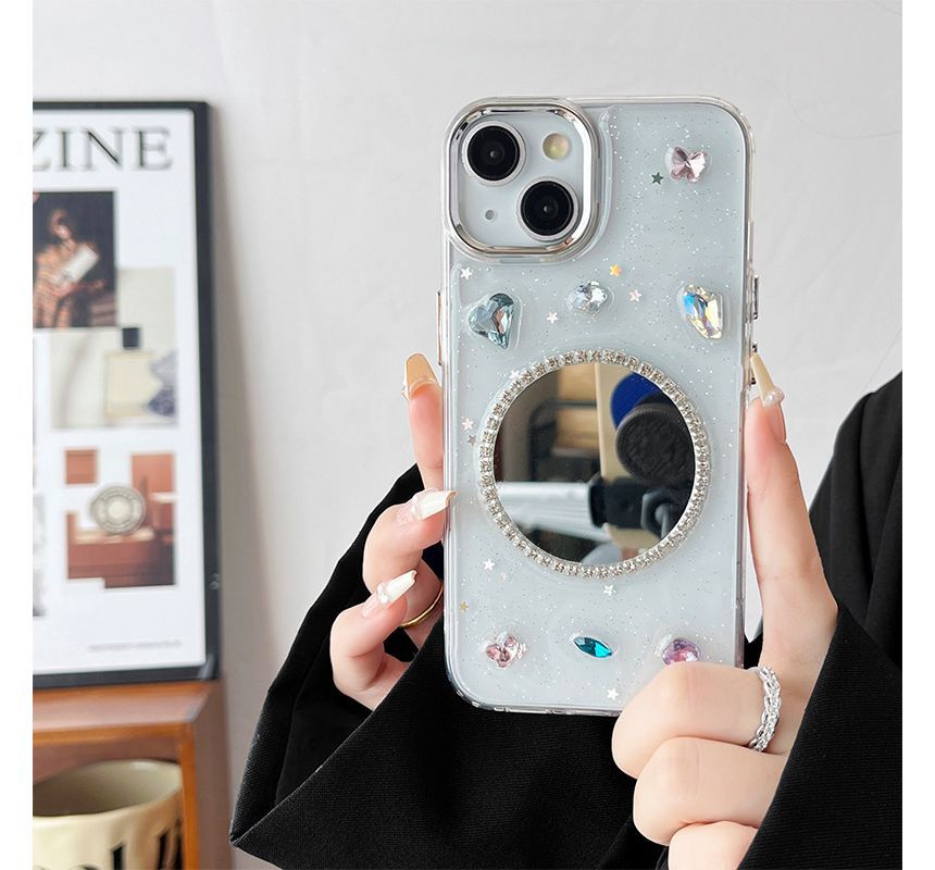 Case Mirrored Embellished Phone