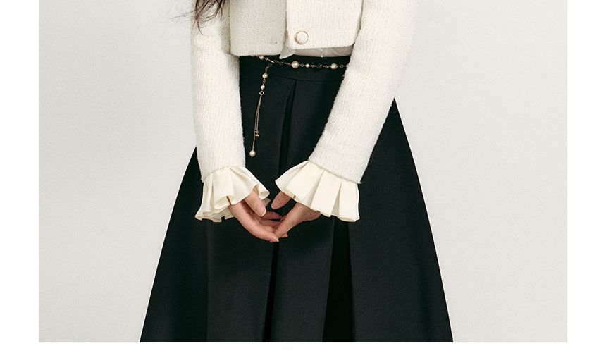 Plain Tweed Button Jacket