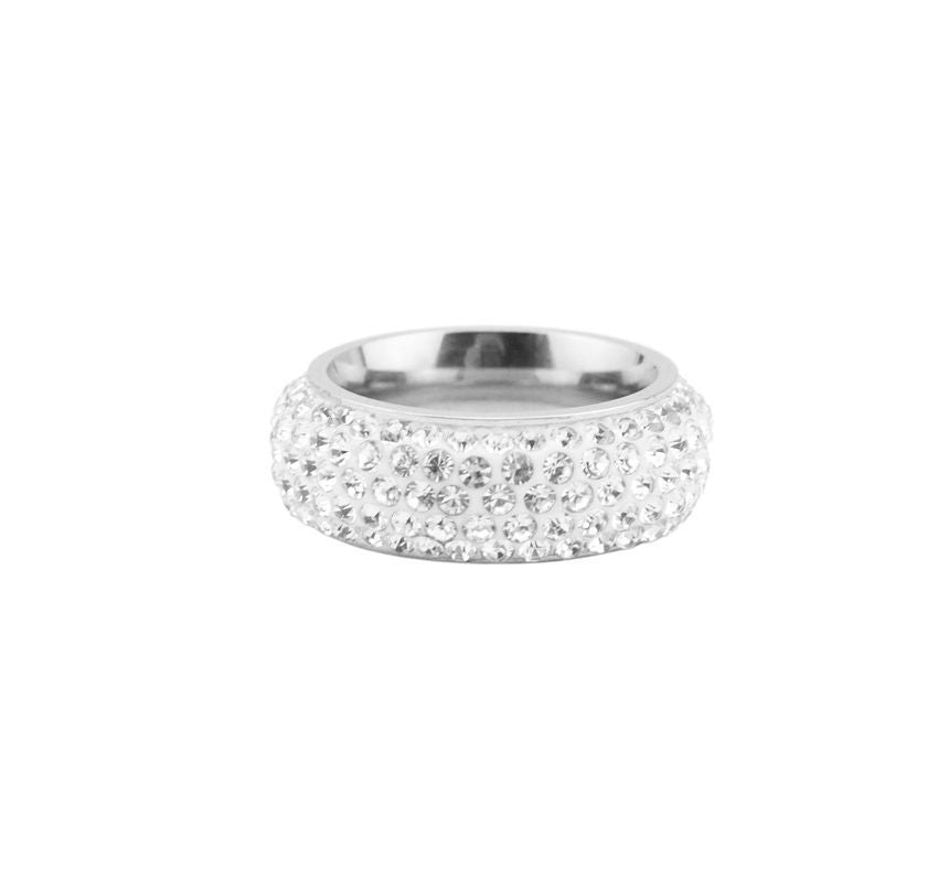Rhinestone Stainless Steel Ring