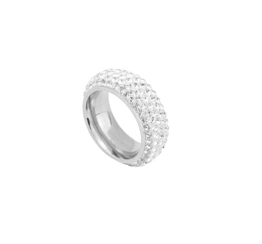 Rhinestone Stainless Steel Ring