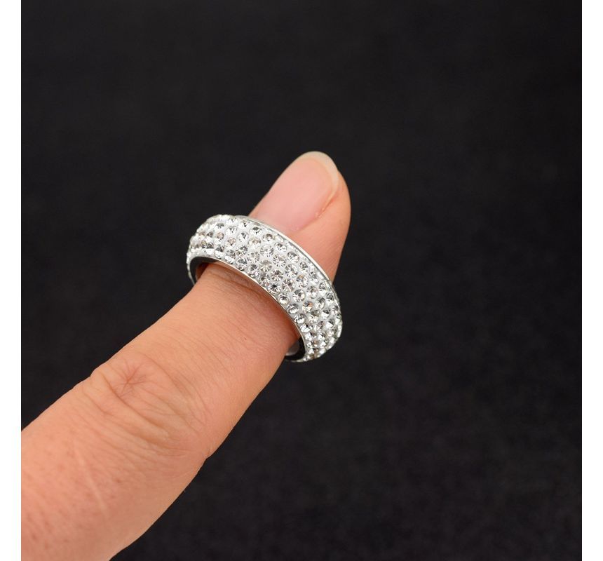 Rhinestone Stainless Steel Ring