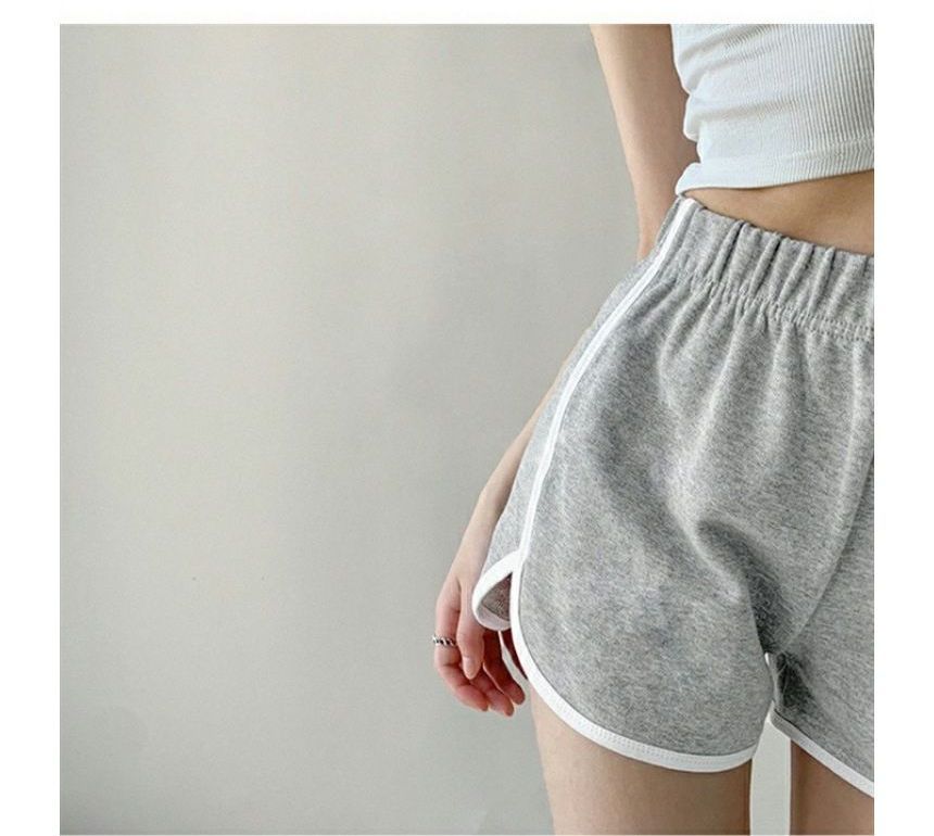 Piped Elastic Shorts Waist