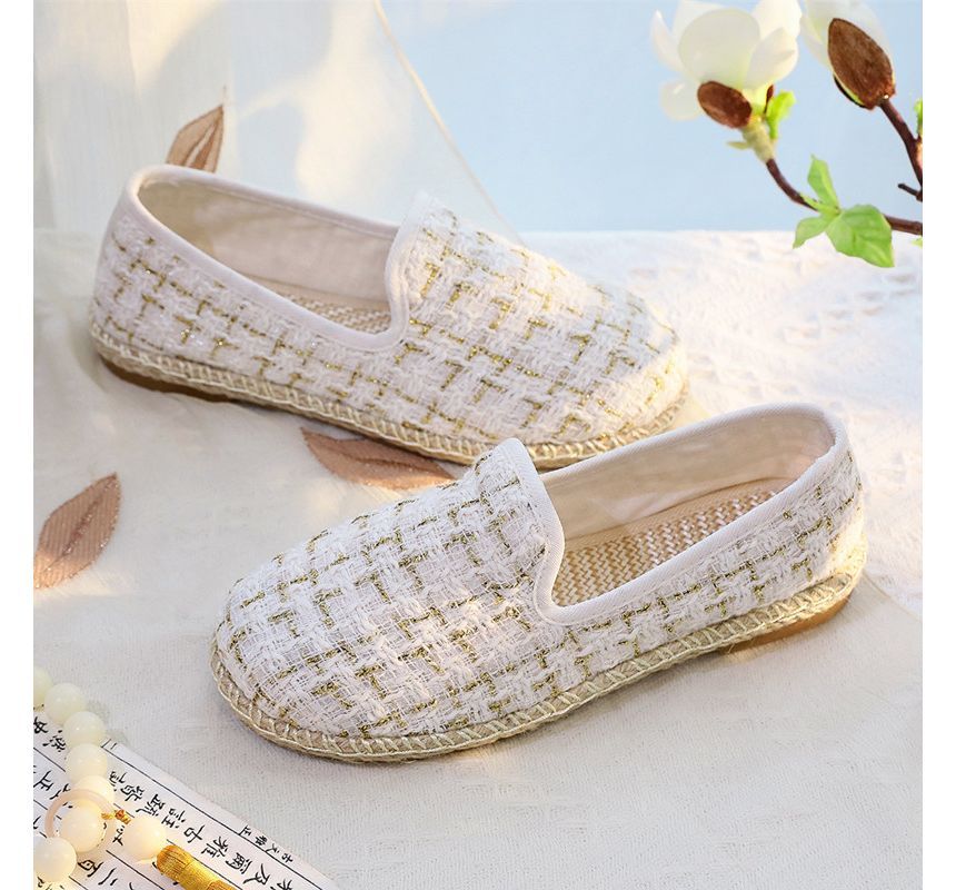 Espadrille Slip-Ons Plaid