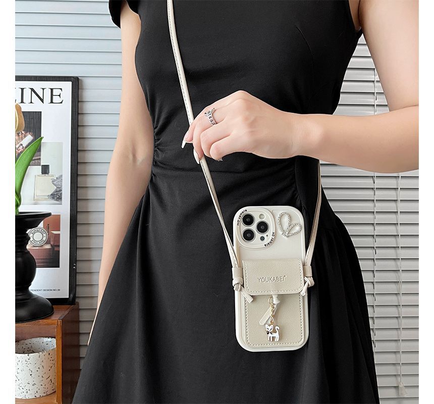 Phone Case Card Pendant Cat Holder