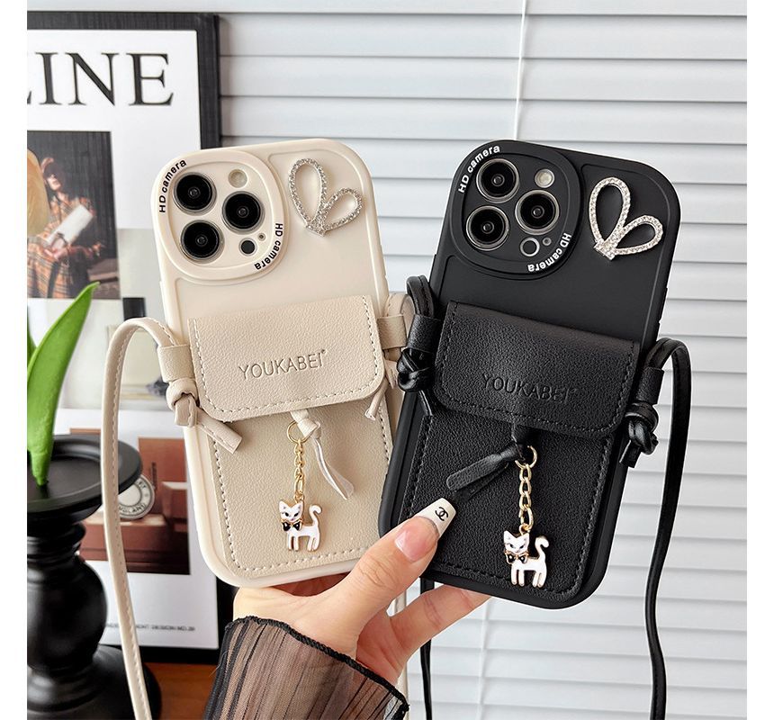 Phone Case Card Pendant Cat Holder