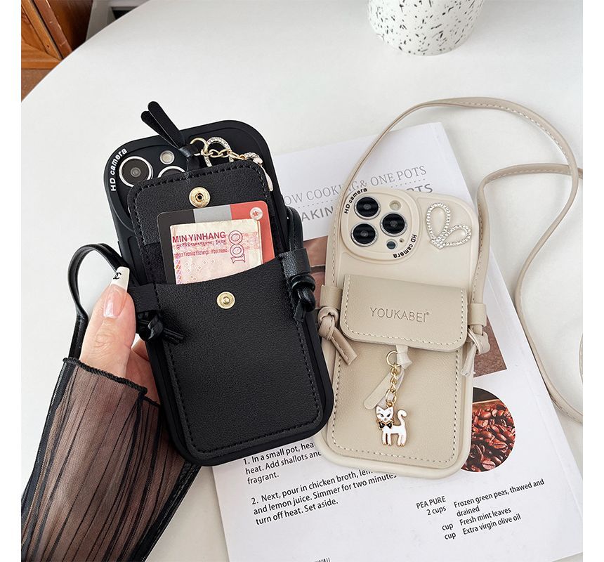 Phone Case Card Pendant Cat Holder