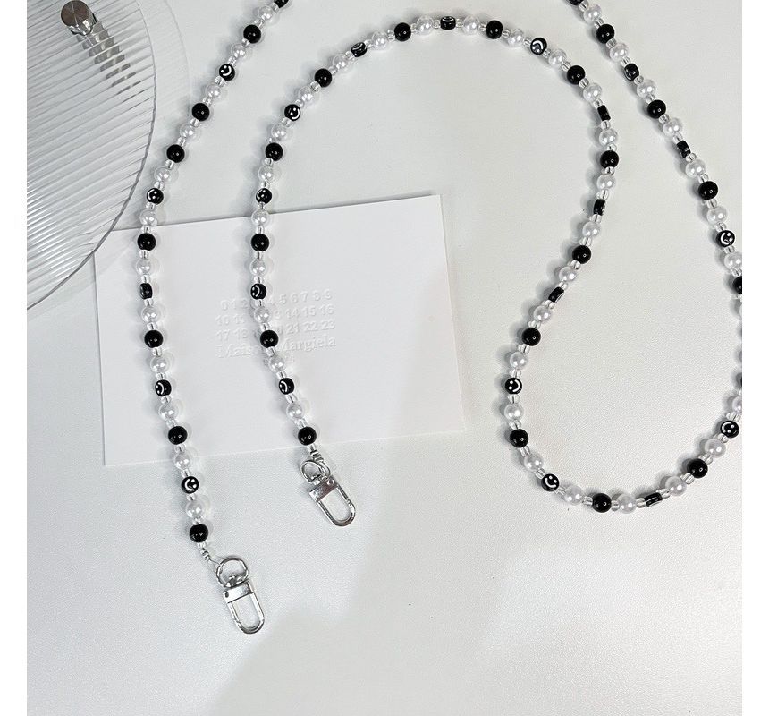 Strap Faux Phone Pearl Smiley