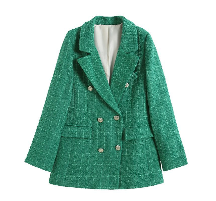 Tweed Double-Breasted Blazer