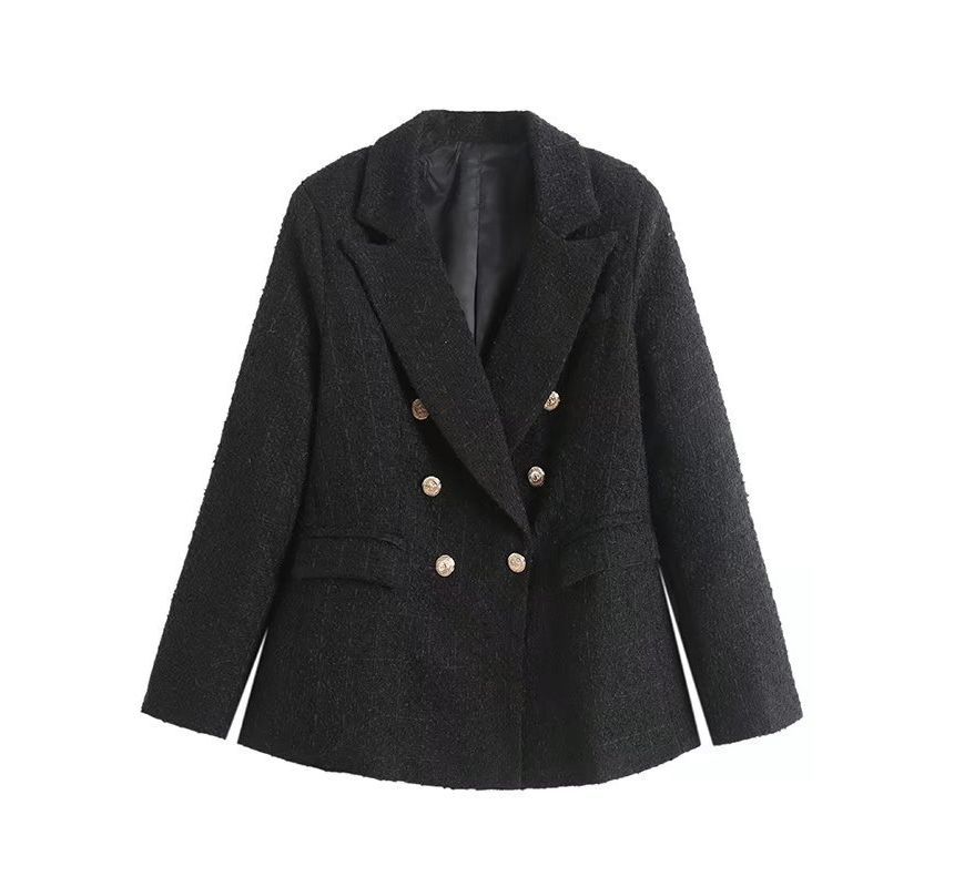 Tweed Double-Breasted Blazer