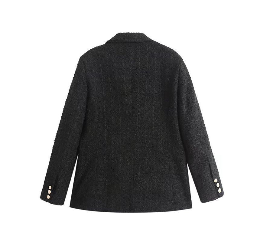 Tweed Double-Breasted Blazer