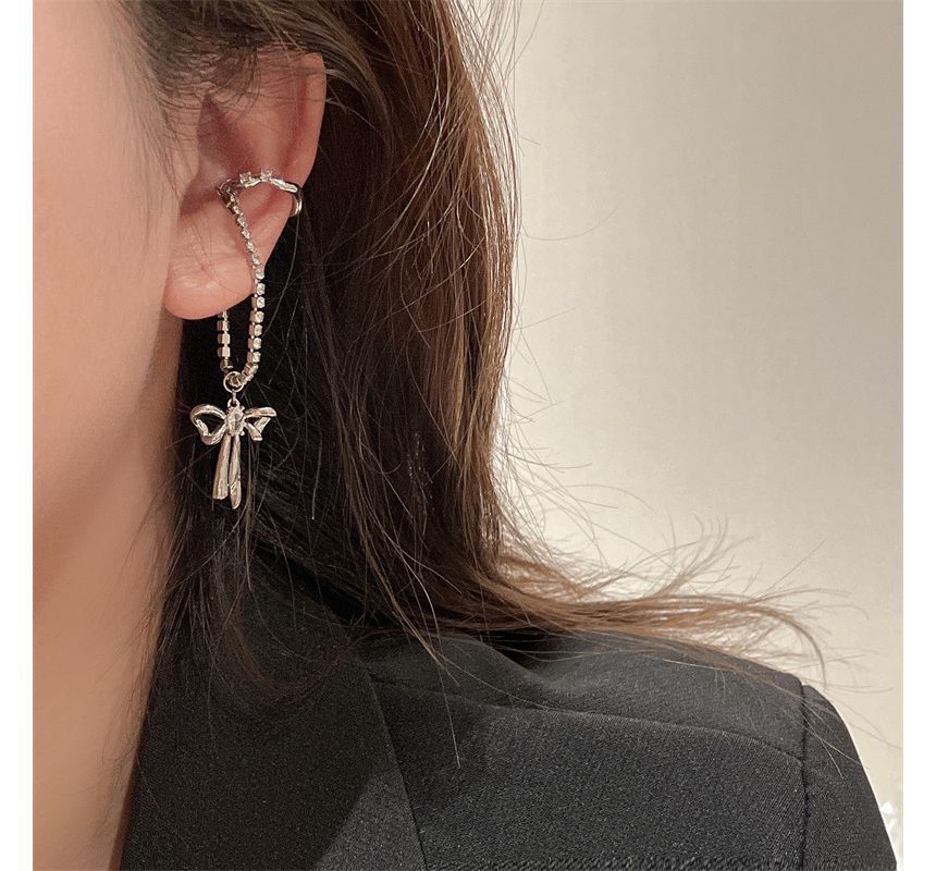 Cuff Ear Rhinestone Bow