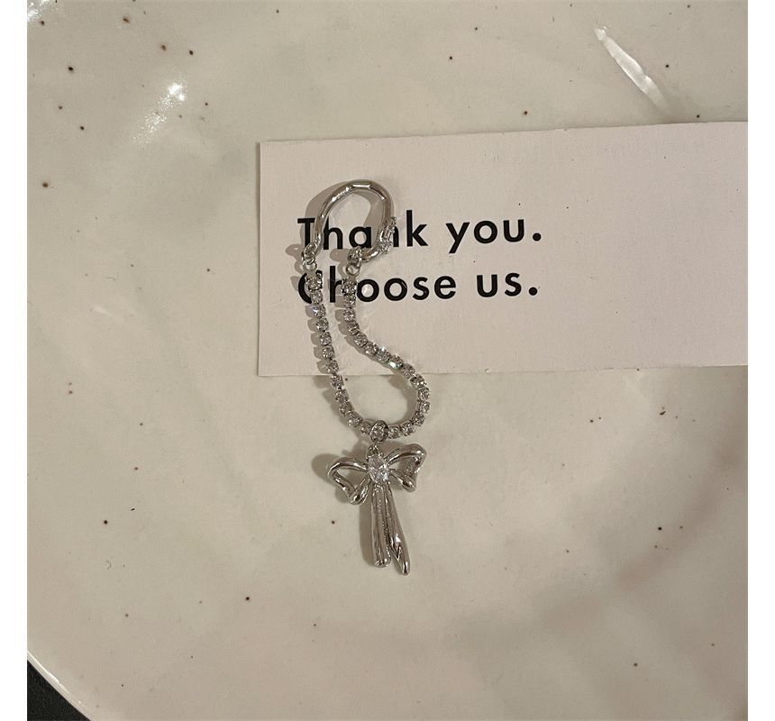 Cuff Ear Rhinestone Bow