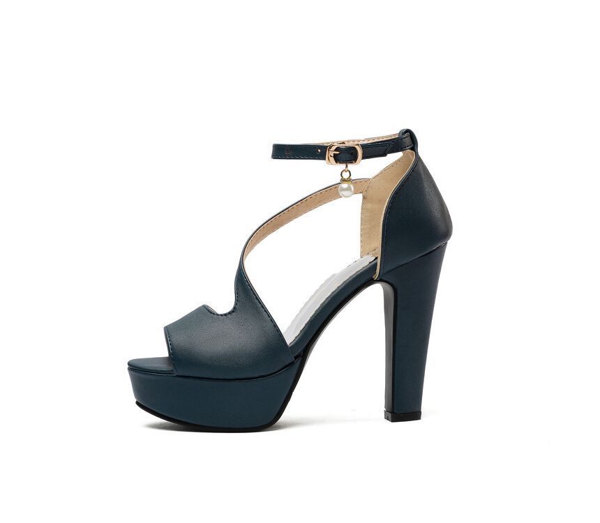 Chunky Heel Strap Sandals Ankle Platform