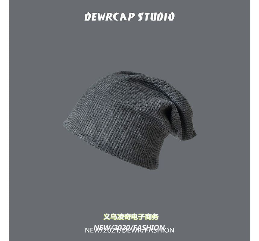 Knit Plain Beanie Slouchy