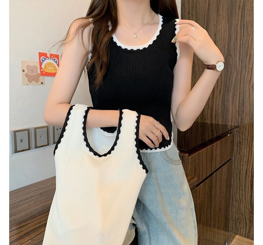 Contrast Tank Top Trim