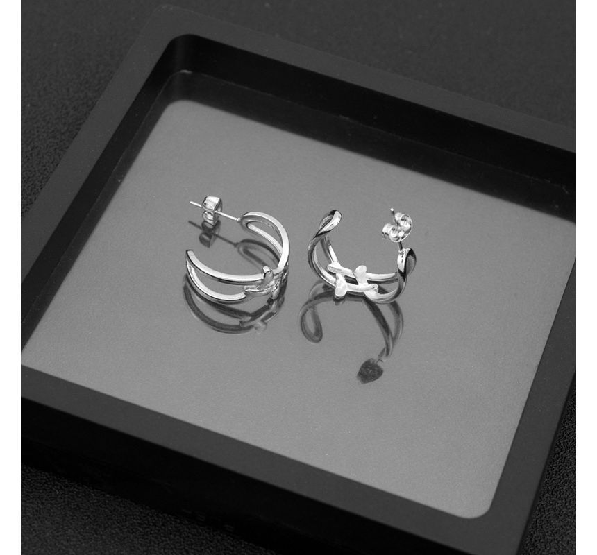 Layered Open Hoop Earring